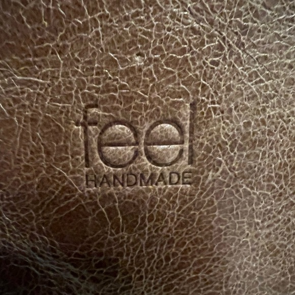 Handcrafted Brown Leather Tote Bag with metal Butterfly Accent - Picture 8 of 8